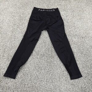 Fabletics Leggings Womens S Black High Waisted Yoga Pants Stretch Workout Gym